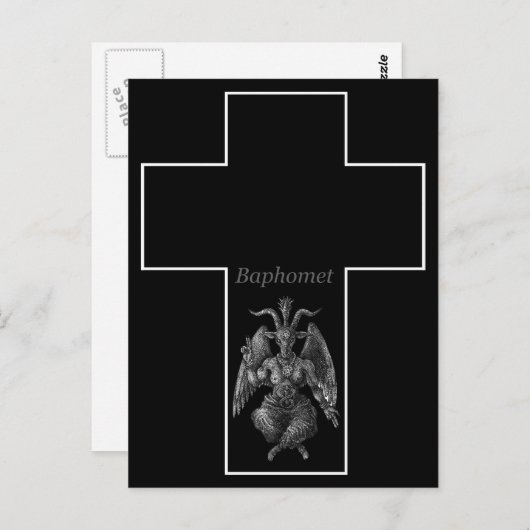Baphomet Cross Briefkaart (Voorkant / Achterkant)
