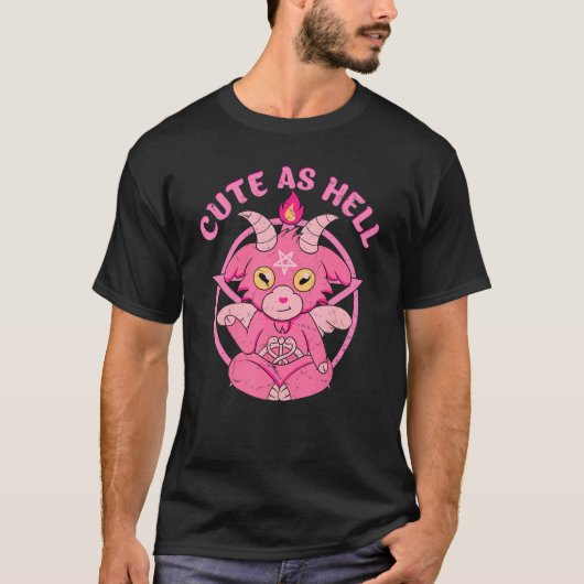 Baphomet Cute as Hell Esoteric Cute Satanic Goat O T-shirt (Voorkant)