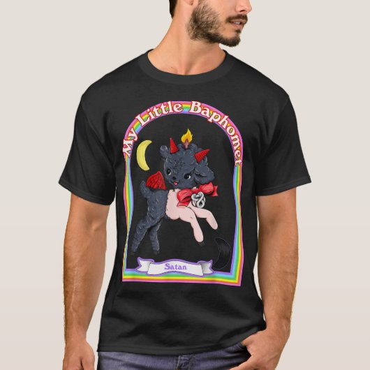 Baphomet Cute Satan Kawaii Retro Satanic A T-shirt (Voorkant)