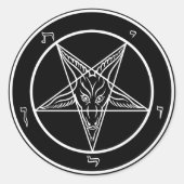 Baphomet Decals Ronde Sticker (Voorkant)