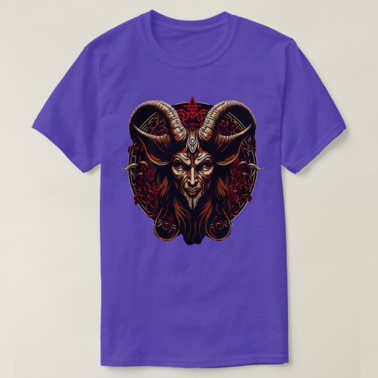 Baphomet Demon Satanic Gothic Lucifer T-shirt (Design voorkant)