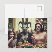 Baphomet Donker Pasen Horror Briefkaart (Voorkant / Achterkant)
