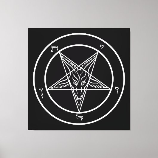 Baphomet ENORME 40 "x40" Art on Stretched Canvass Canvas Afdruk (Voorkant)