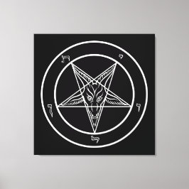 Baphomet ENORME 40 "x40" Art on Stretched Canvass Canvas Afdruk