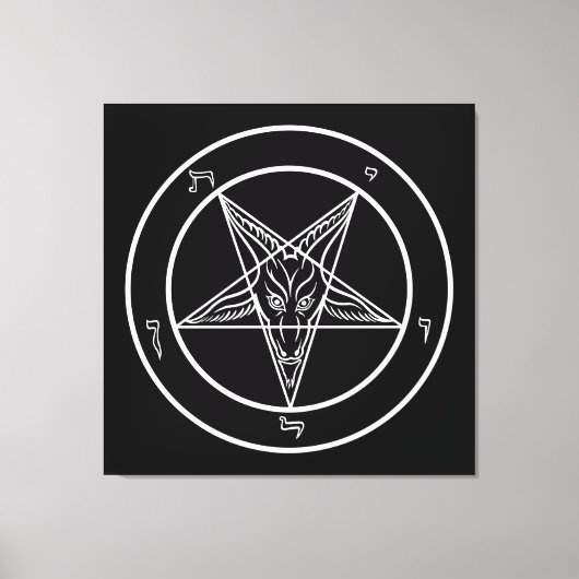 Baphomet ENORME 40 "x40" Art on Stretched Canvass Canvas Afdruk (Voorkant)
