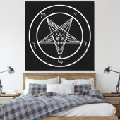 Baphomet ENORME 40 "x40" Art on Stretched Canvass Canvas Afdruk (Insitu (Slaapkamer))