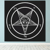 Baphomet ENORME 40 "x40" Art on Stretched Canvass Canvas Afdruk (Insitu (Houten vloer))