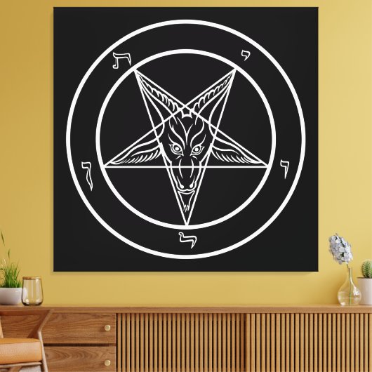 Baphomet ENORME 40 "x40" Art on Stretched Canvass Canvas Afdruk (Insitu (Woonkamer))