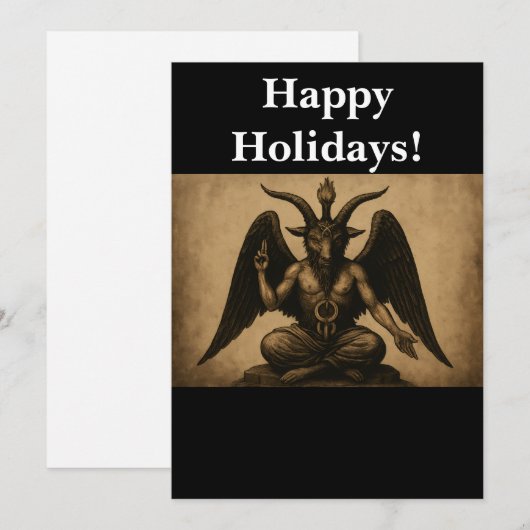 Baphomet Feestdagenkaart (Voorkant / Achterkant)