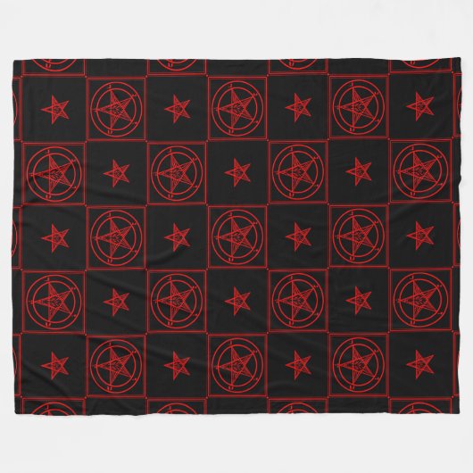 Baphomet Fleece Deken (Voorkant (Horizontaal))