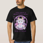 Baphomet Geef me je ziel Schattige Kawaii T-shirt (Voorkant)
