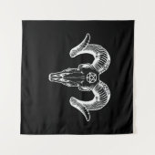 Baphomet geitenkop wandkleed (Voorkant (horizontaal))