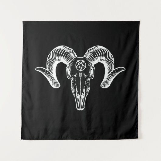 Baphomet geitenkop wandkleed (Voorkant)