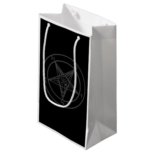 Baphomet Gift Bag Klein Cadeauzakje (Voorkant Gekanteld)