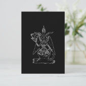 Baphomet Goat Satan Black Magic Lucifer Occult Bedankkaart (Staand voorkant)