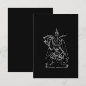 Baphomet Goat Satan Black Magic Lucifer Occult Bedankkaart (Voorkant / Achterkant)
