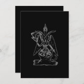 Baphomet Goat Satan Black Magic Lucifer Occult Kaart (Voorkant / Achterkant)