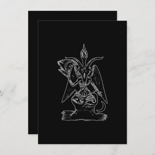 Baphomet Goat Satan Black Magic Lucifer Occult Kaart (Voorkant / Achterkant)