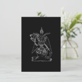Baphomet Goat Satan Black Magic Lucifer Occult Kaart (Staand voorkant)