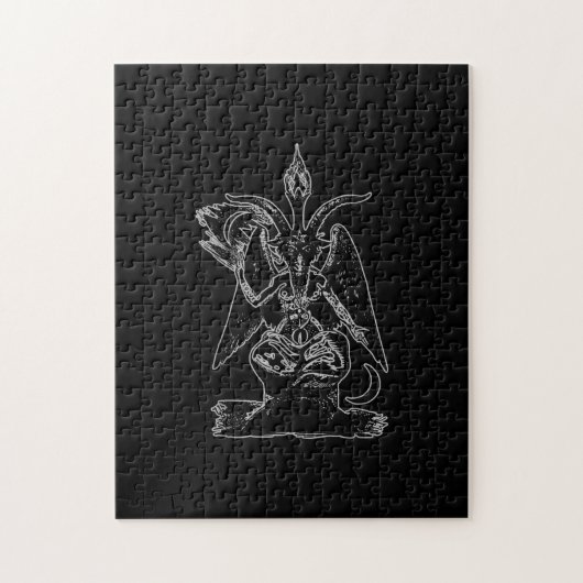 Baphomet Goat Satan Black Magic Lucifer Occult Legpuzzel (Verticaal)