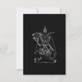 Baphomet Goat Satan Black Magic Lucifer Occult RSVP Kaartje (Voorkant)