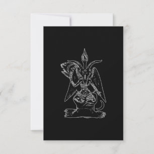 Baphomet Goat Satan Black Magic Lucifer Occult RSVP Kaartje