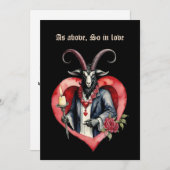 Baphomet Gothic Valentine's Day As Above Feestdagenkaart (Voorkant / Achterkant)