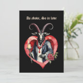 Baphomet Gothic Valentine's Day As Above Feestdagenkaart (Staand voorkant)
