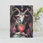 Baphomet Gothic Valentine's Day Every Realm Feestdagenkaart (Staand voorkant)
