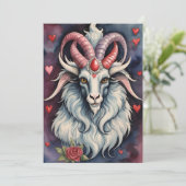 Baphomet Gothic Valentine's Day Every Realm Feestdagenkaart (Staand voorkant)