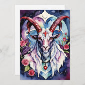 Baphomet Gothic Valentine's Day Every Realm Feestdagenkaart (Voorkant / Achterkant)
