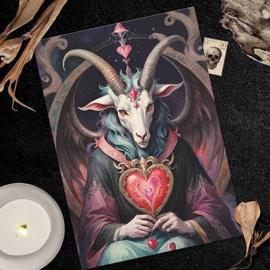 Baphomet Gothic Valentine's Day Every Realm Feestdagenkaart
