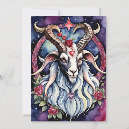 Baphomet Gothic Valentine's Day Every Realm Feestdagenkaart (Voorkant)