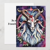 Baphomet Gothic Valentine's Day Every Realm Feestdagenkaart (Voorkant / Achterkant)