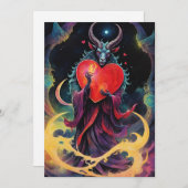Baphomet Gothic Valentine's Day Every Realm Feestdagenkaart (Voorkant / Achterkant)