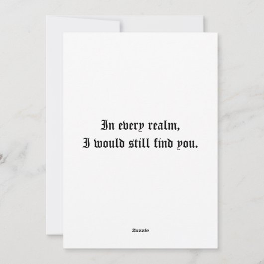 Baphomet Gothic Valentine's Day Every Realm Feestdagenkaart (Achterkant)