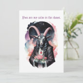 Baphomet Gothic Valentine's Day Guitar Chaos Feestdagenkaart (Staand voorkant)