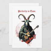 Baphomet Gothic Valentine's Day Guitar Tune Feestdagenkaart (Voorkant / Achterkant)