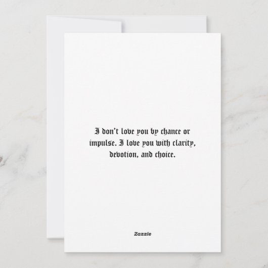 Baphomet Gothic Valentine's Day Intention Feestdagenkaart (Achterkant)