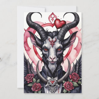 Baphomet Gothic Valentine's Day Love Feestdagenkaart