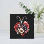 Baphomet Gothic Valentine's Day Love Feestdagenkaart (Staand voorkant)