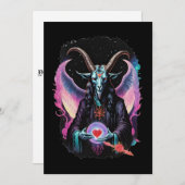 Baphomet Gothic Valentine's Day Love Feestdagenkaart (Voorkant / Achterkant)