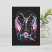 Baphomet Gothic Valentine's Day Love Feestdagenkaart (Staand voorkant)