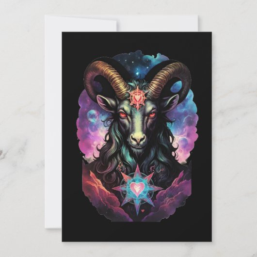 Baphomet Gothic Valentine's Day Love Feestdagenkaart (Voorkant)