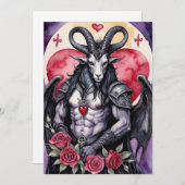 Baphomet Gothic Valentine's Day Love Feestdagenkaart (Voorkant / Achterkant)