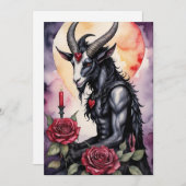 Baphomet Gothic Valentine's Day Love Feestdagenkaart (Voorkant / Achterkant)