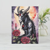 Baphomet Gothic Valentine's Day Love Feestdagenkaart (Staand voorkant)