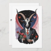Baphomet Gothic Valentine's Day Love Feestdagenkaart (Voorkant / Achterkant)