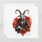 Baphomet Gothic Valentine's Day Love Feestdagenkaart (Voorkant / Achterkant)
