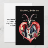 Baphomet Gotische Valentijnsdag Als Boven Feestdagenkaart (Voorkant / Achterkant)